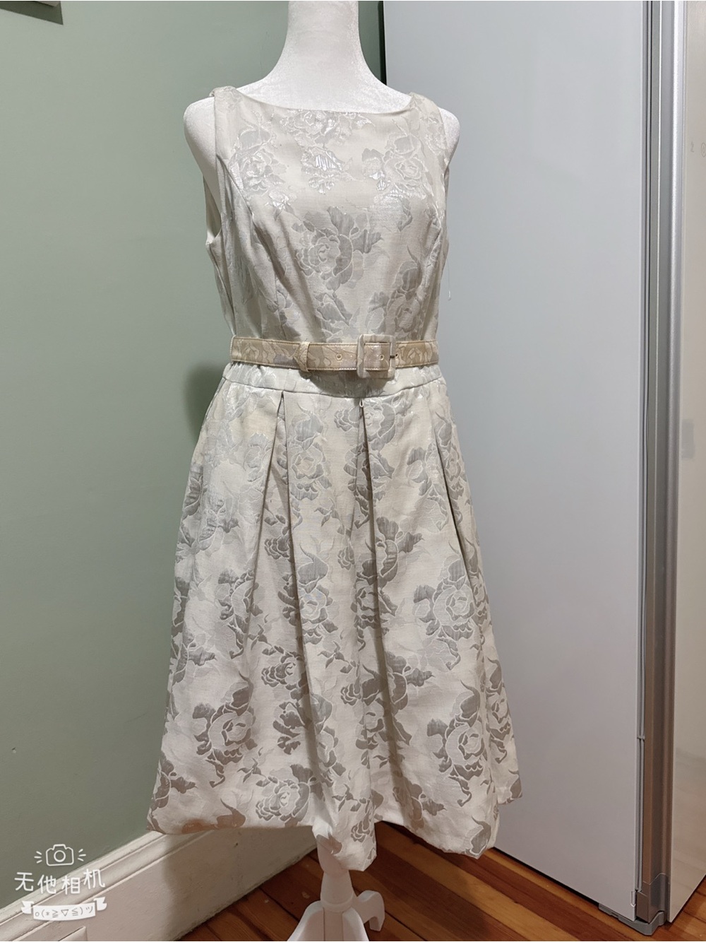 Evan - Picone Silver Floral Dress
